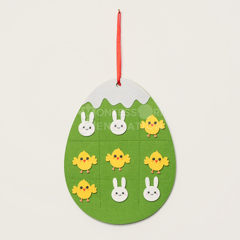 Fidtoy Felt Bunny Wall Activity Toy for Kids 1+ Easter Decor