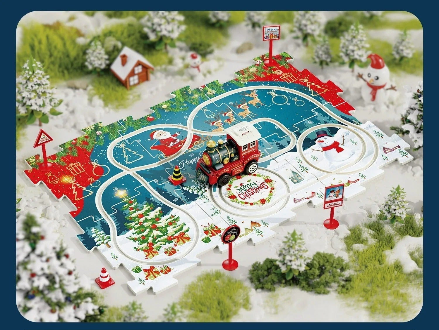 DIY Xmas Train Track™ - Construye tu propio paraíso navideño - Rompecabezas de Tren Navideño