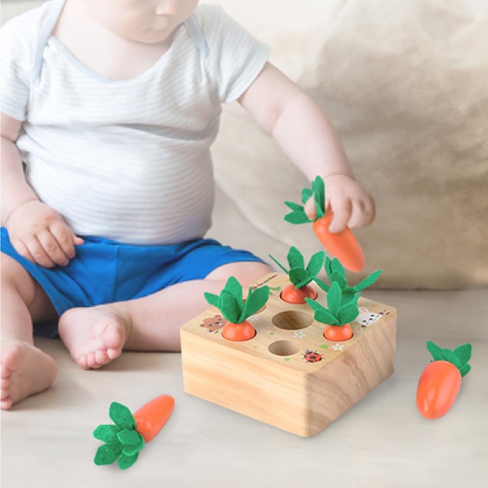 Juego de zanahoria de madera