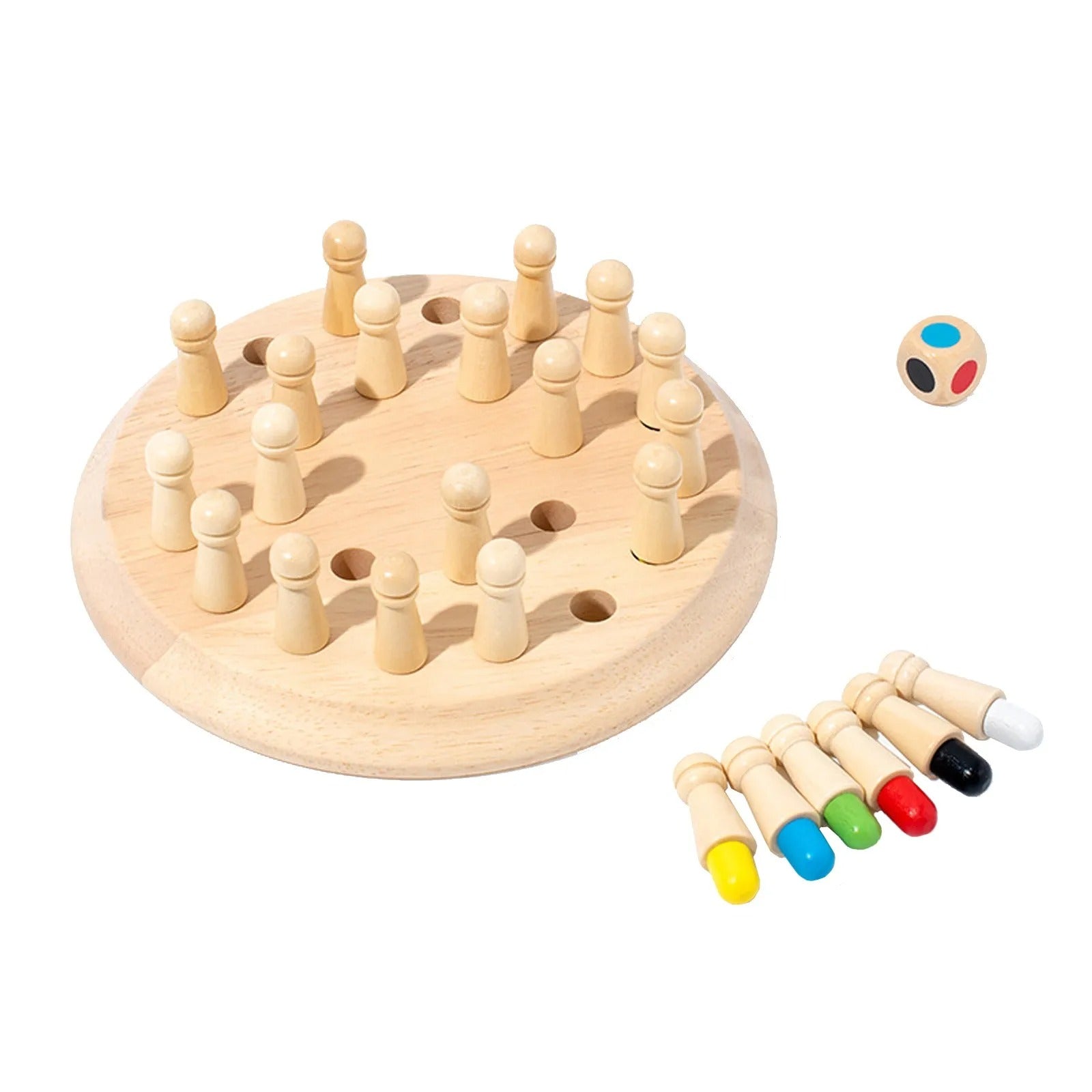 Jeu d'échecs en bois Memory Match Stick - Jouet éducatif pour garçons et filles