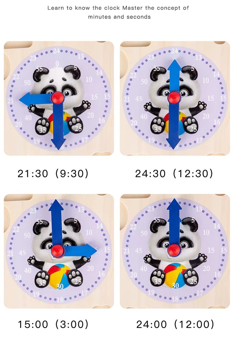 Reloj de madera para contar números