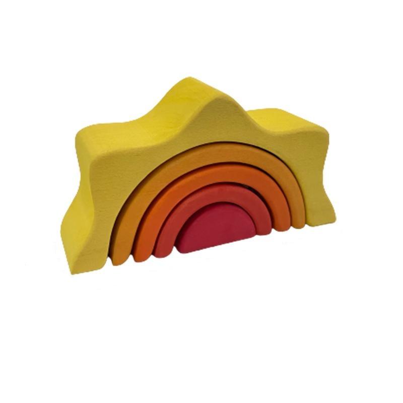 Juguete Apilable de Sol de Madera