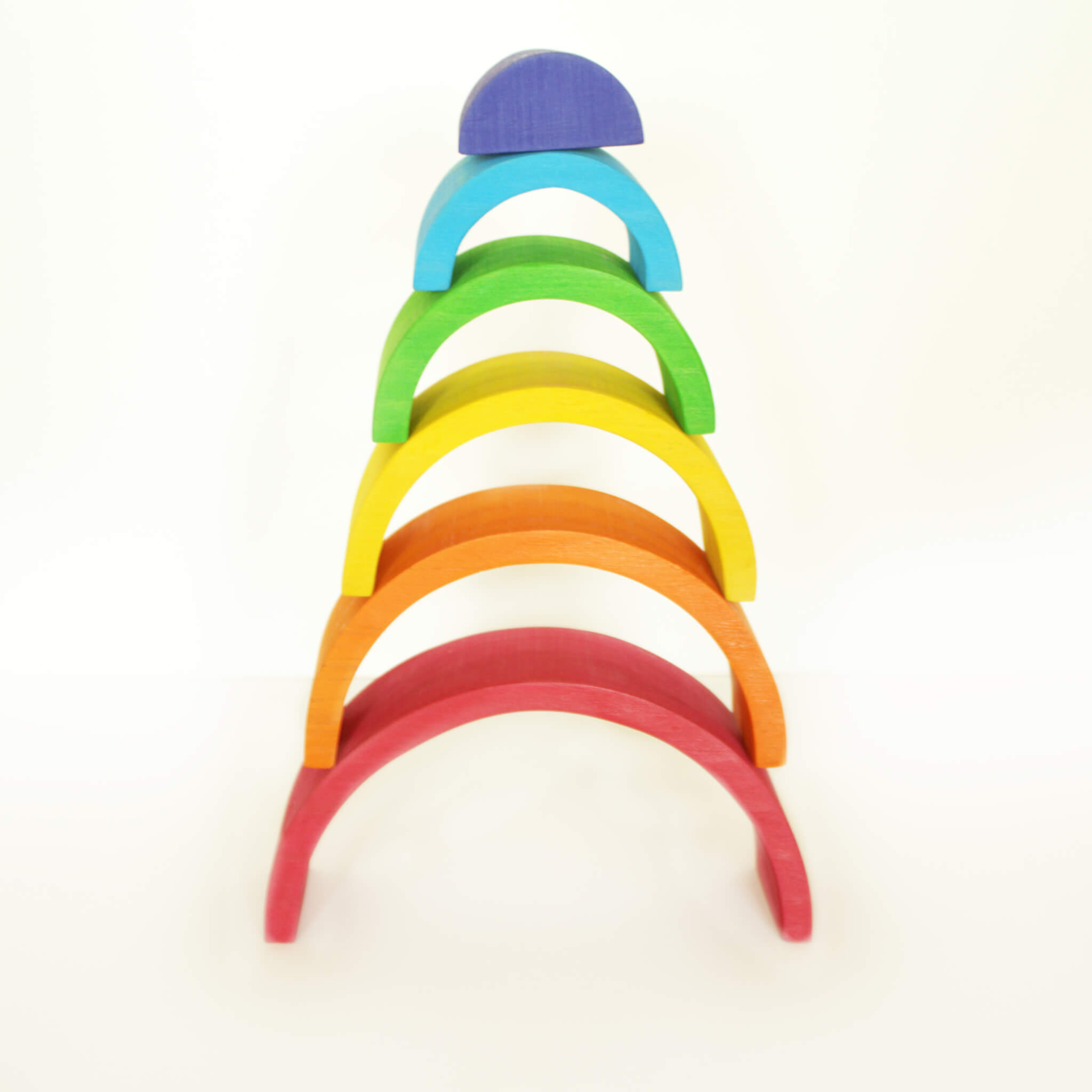 Fidtoy Rainbow Stacker Wooden Toddler Toy with 6 Arches