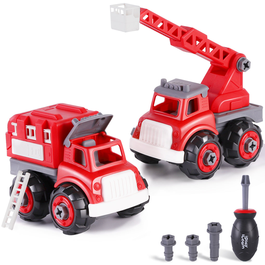 Fidtoy Take Apart Fire Truck Set for Kids