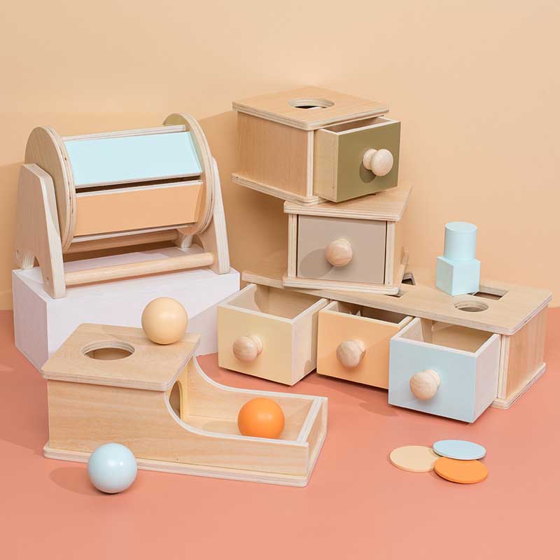 Fidtoy Boîte de Permanence d'Objet Montessori pour Tout-Petits 6-36 Mois Jouet Éducatif de Motricité Fine