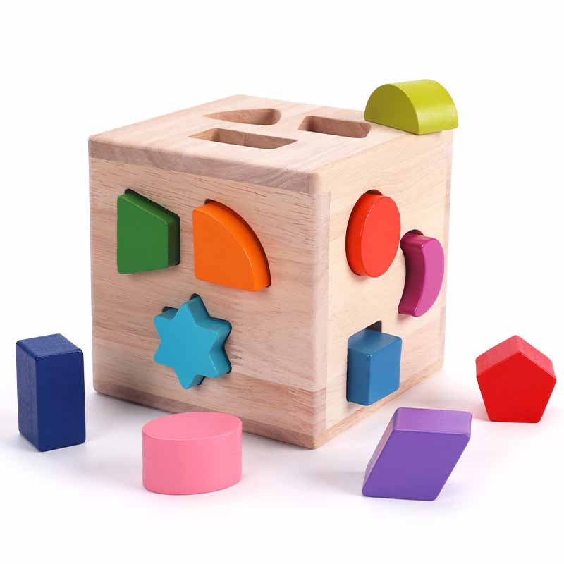 Fidtoy Voiture en bois à trier les formes, jouet Montessori pour les tout-petits
