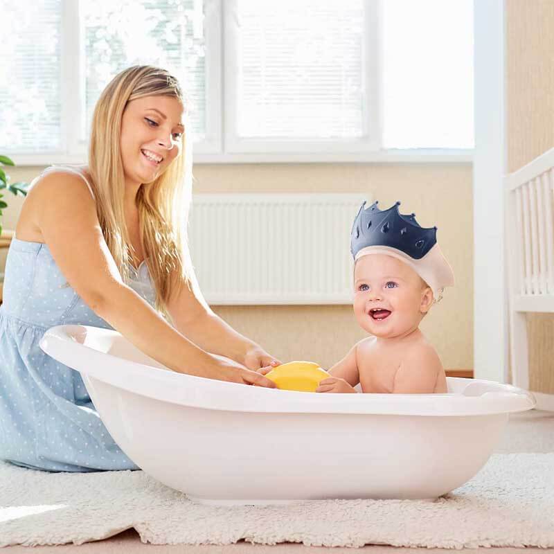 Fidtoy Bonnet de Douche pour Bébé – Visière Couronne Réglable pour la Protection des Yeux et des Oreilles, Plaisir du Bain et de la Nage