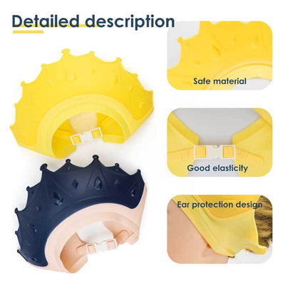 Fidtoy Bonnet de Douche pour Bébé – Visière Couronne Réglable pour la Protection des Yeux et des Oreilles, Plaisir du Bain et de la Nage
