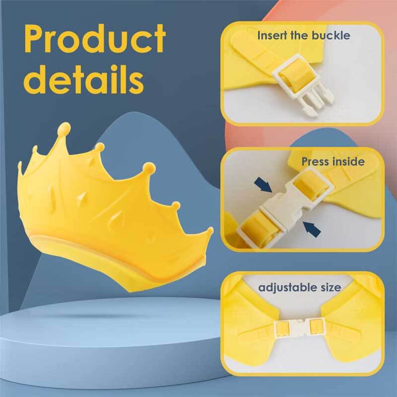 Fidtoy Bonnet de Douche pour Bébé – Visière Couronne Réglable pour la Protection des Yeux et des Oreilles, Plaisir du Bain et de la Nage