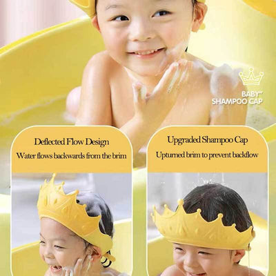 Fidtoy Bonnet de Douche pour Bébé – Visière Couronne Réglable pour la Protection des Yeux et des Oreilles, Plaisir du Bain et de la Nage