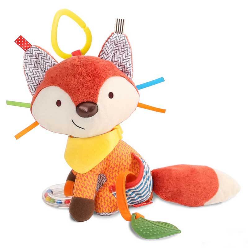 Fidtoy Baby Bandana Buddy Teether and Sensory Toy for Infants | Soft Multi-Sensory Play for Home & Travel