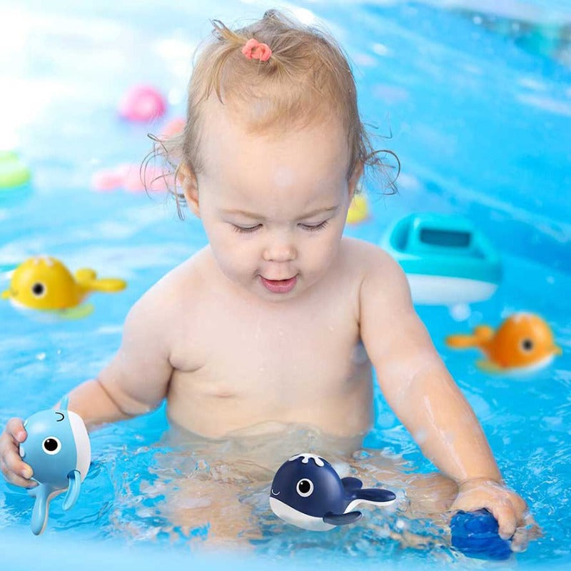 Fidtoy Jouet de Bain Bébé Kit de Pêche Magnétique Baleine Jeu d'Eau