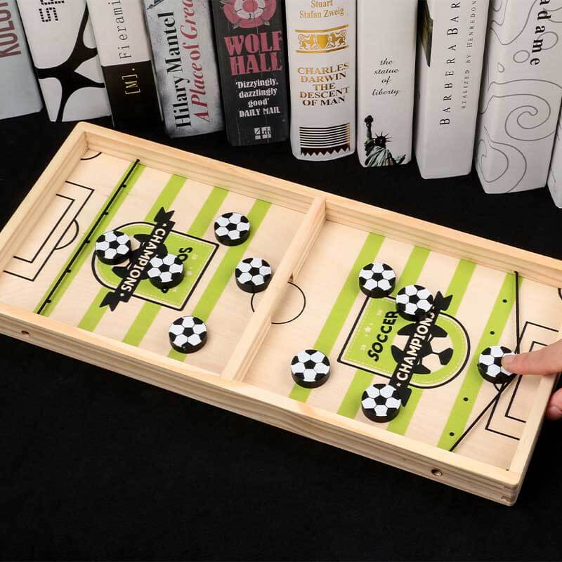 Jeu de société lance-balles Fidtoy Junior Football | Jeu d'intérieur en bois pour enfants et toute la famille