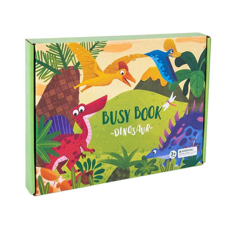 Livre d'activités Montessori Fidtoy pour tout-petits avec dinosaures et activités à la ferme