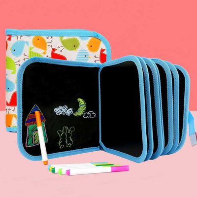 Livre de coloriage réutilisable Fidtoy, jouet de dessin sans dégâts pour enfants