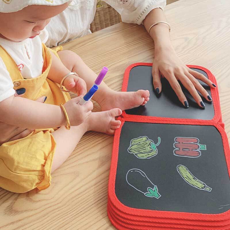 Livre de coloriage réutilisable Fidtoy, jouet de dessin sans dégâts pour enfants