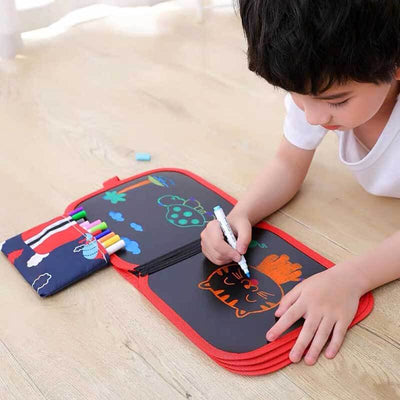 Livre de coloriage réutilisable Fidtoy, jouet de dessin sans dégâts pour enfants
