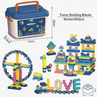 Fidtoy – Ensemble de 600 Blocs de Construction | Jouet de Construction Créatif pour Enfants de 3 à 8 Ans