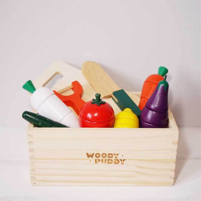 Fidtoy Set de jeu en bois pour enfants, jouet de cuisine pour tout-petits, jouet de découpe de fruits, jouet d'apprentissage Montessori pour les enfants de 1, 2, 3 ans, jeu à la maison.