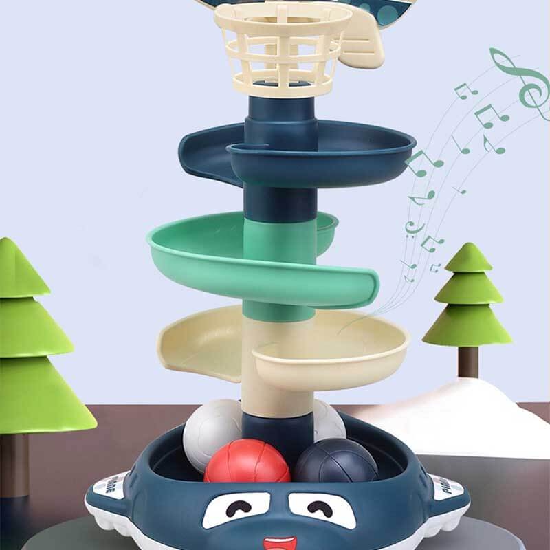Fidtoy Ball Drop Toy for Toddlers 1–6 Years Toss Game Track Learning Toy with Sound Light Educational Indoor Play