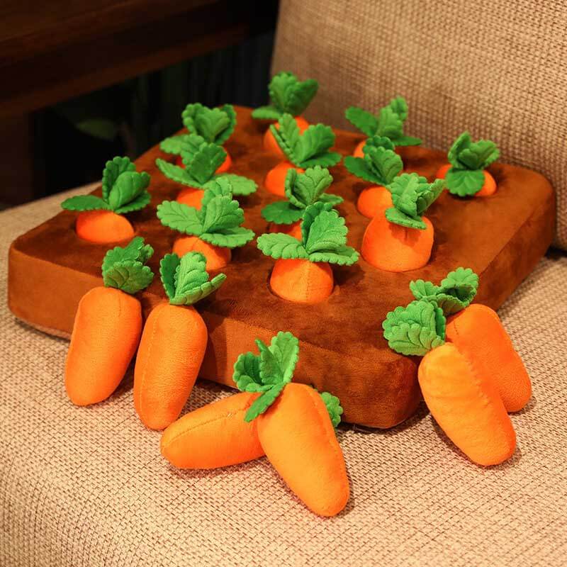 Fidtoy Plush Carrot Pulling Toy for Toddlers – Interactive Early Learning Game Ages 3+