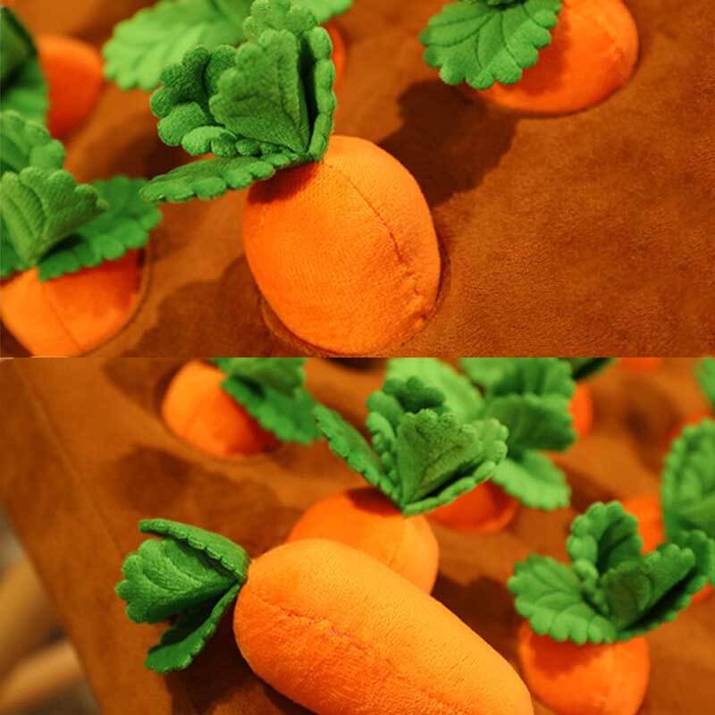 Fidtoy Plush Carrot Pulling Toy for Toddlers – Interactive Early Learning Game Ages 3+