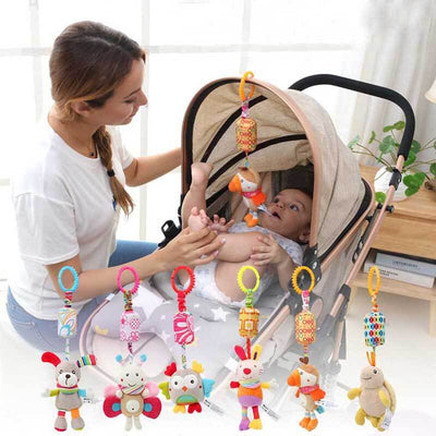 Fidtoy Peluche Colgante para Recién Nacidos y Niños Pequeños | Juguete Sensorial para Bebés para Cuna, Cochecito y Silla de Coche