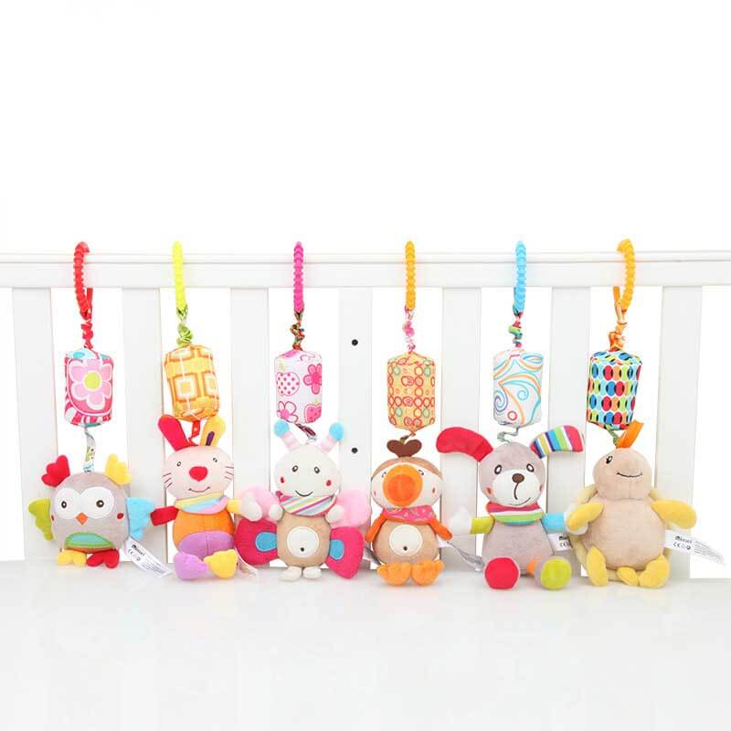 Fidtoy Peluche Colgante para Recién Nacidos y Niños Pequeños | Juguete Sensorial para Bebés para Cuna, Cochecito y Silla de Coche