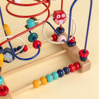 Labyrinthe de perles Fidtoy Hérisson pour tout-petits 1-4 ans – Jouet en bois à enfiler pour la motricité fine et l'apprentissage précoce
