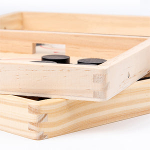 Fidtoy Fast Sling Puck Board Game – Wooden Family Tabletop Game