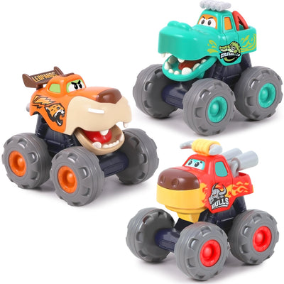 Juego de camiones monstruo Fidtoy Animal para niños pequeños