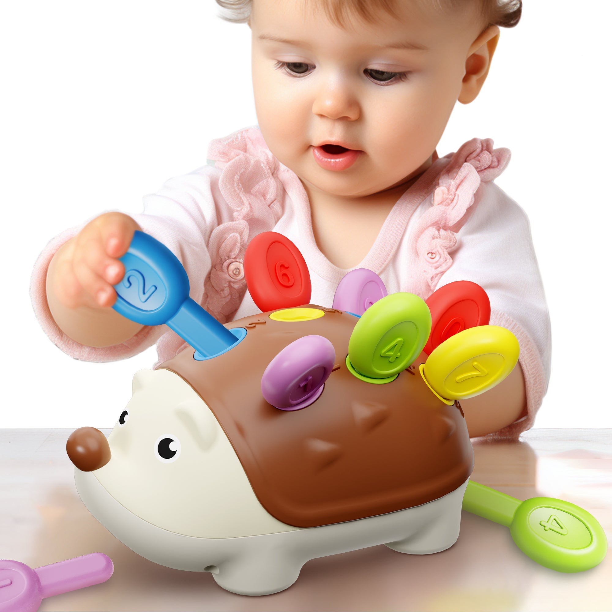 Fidtoy Hérisson Jouet de tri de motricité fine pour tout-petits