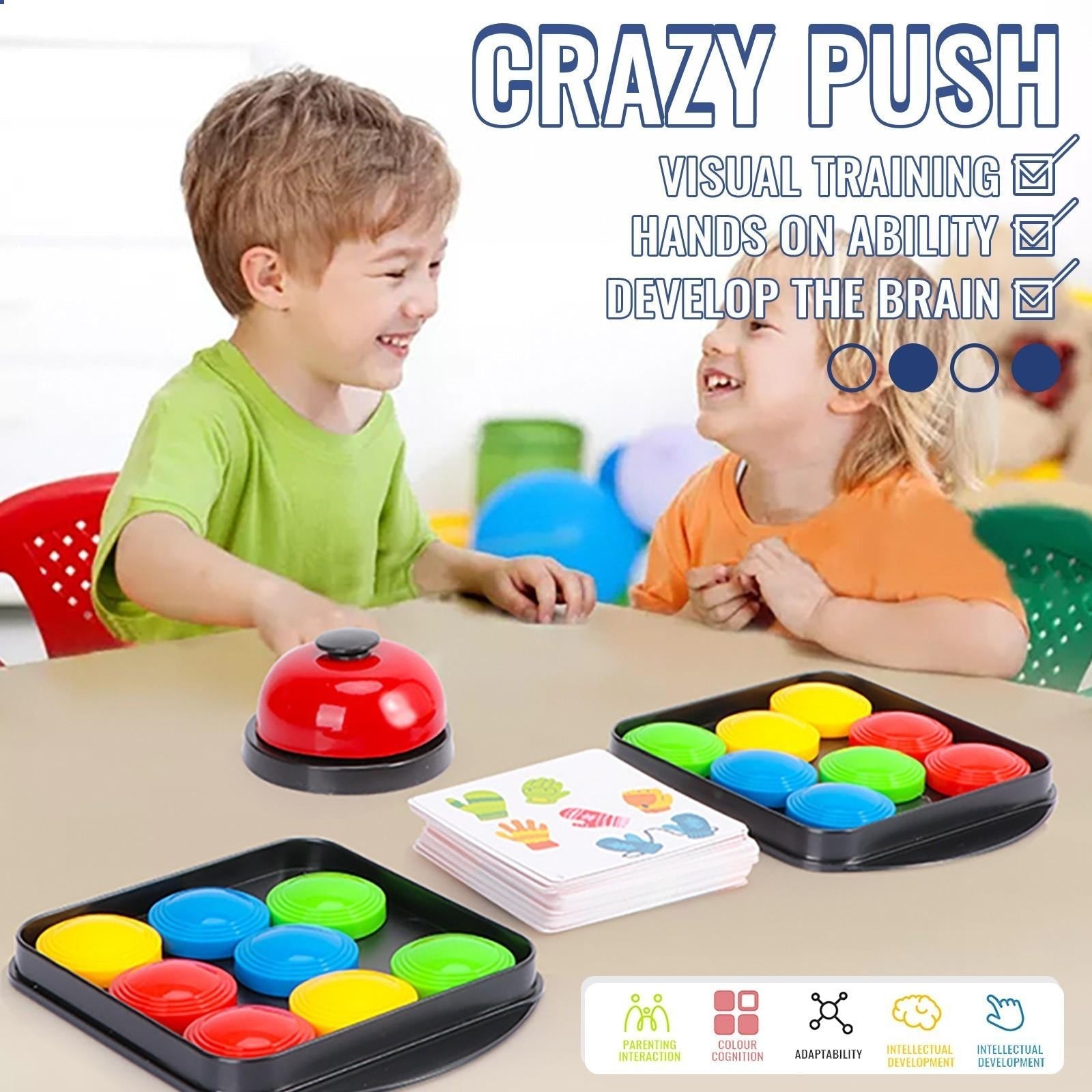 Fidtoy Push the Ball Quickly Pattern Multiplayer Game for Kids Fast Color Matching Board Game Logic Thinking Toy Ages 3-8