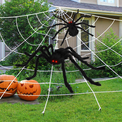 Fidtoy Giant Halloween Spider Decorations Set of 2