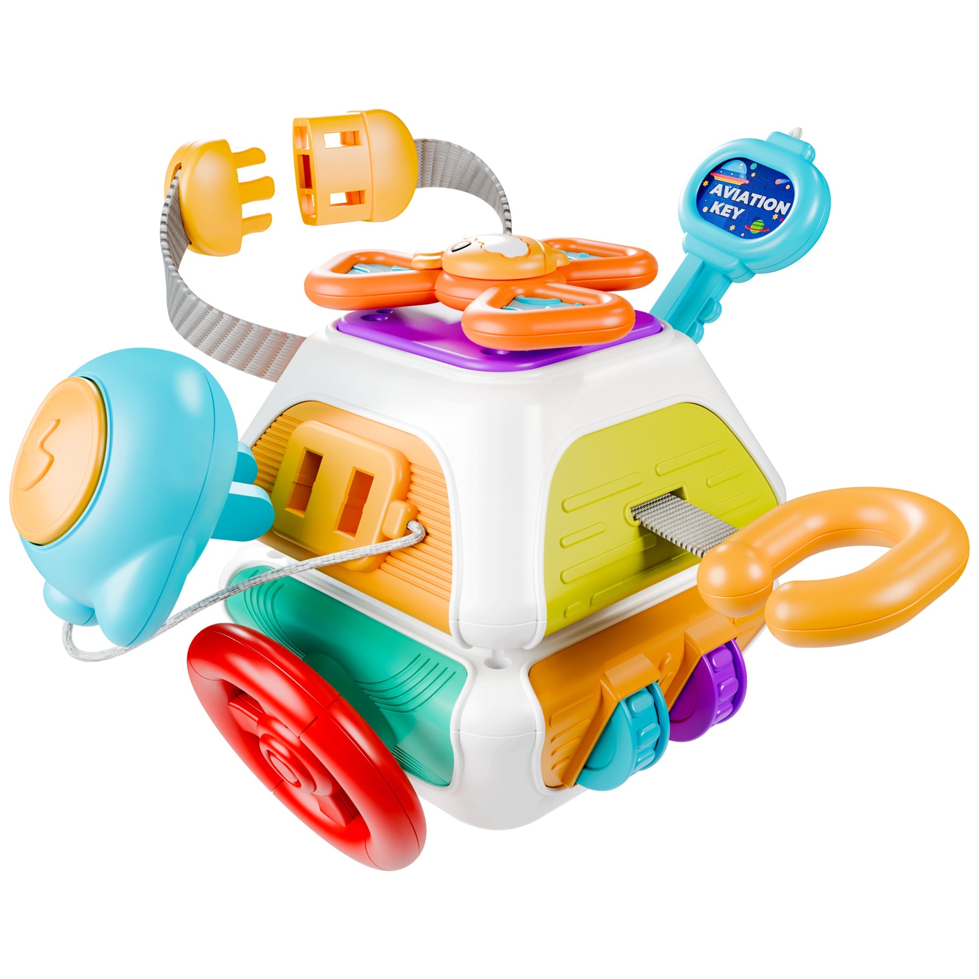 Fidtoy Cubo Sensorial 10 en 1 para Niños Pequeños