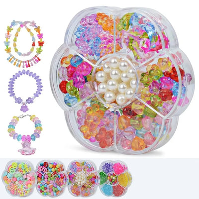 Fidtoy Mini Creative Beads Jewellery Making Kit for Kids DIY Bracelet Necklace Craft Set Age 6+
