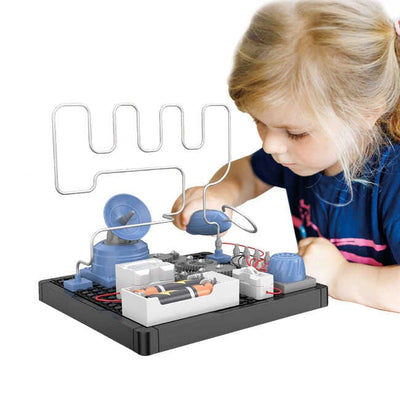 Fidtoy Circuits & Machinery Electric Maze Experiment Kit for Kids STEM Science Building Toy with Circuit & Gear Drive Learning
