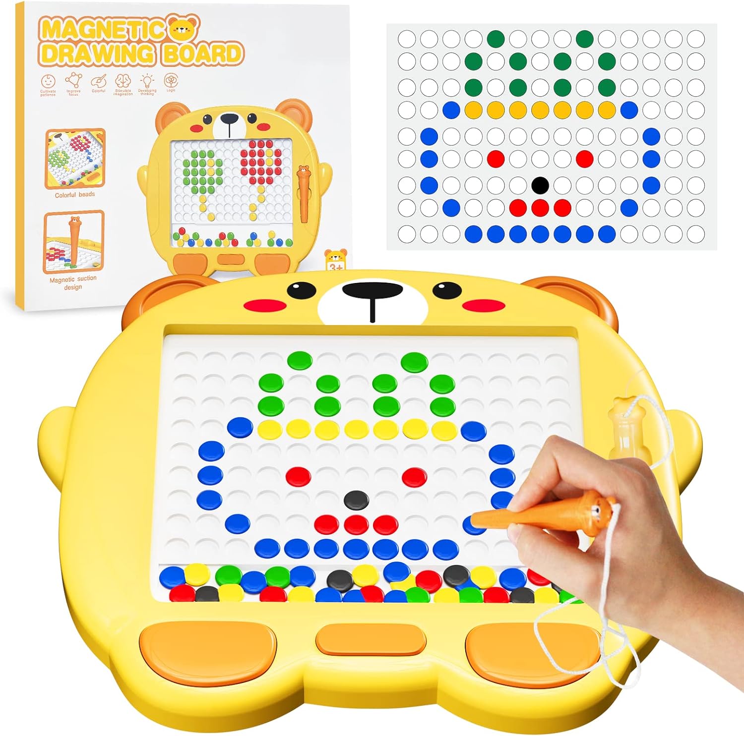 Tablette magnétique à perles à dessiner Tigre - 813