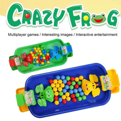 Fidtoy Hungry Frog Catching Ball Two Player Family Game for Kids Fast Reflex Indoor Play