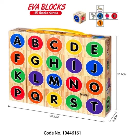 Cubo de aprendizaje de espuma de alta calidad con letras e imágenes - 201