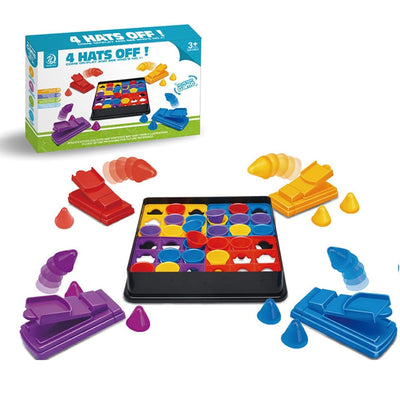 Fidtoy Bouncy Hat Hand Brain Coordination Family Game for Kids – Interactive Tabletop Launcher Game for Hand Eye Coordination, Party Fun & Family Game Night