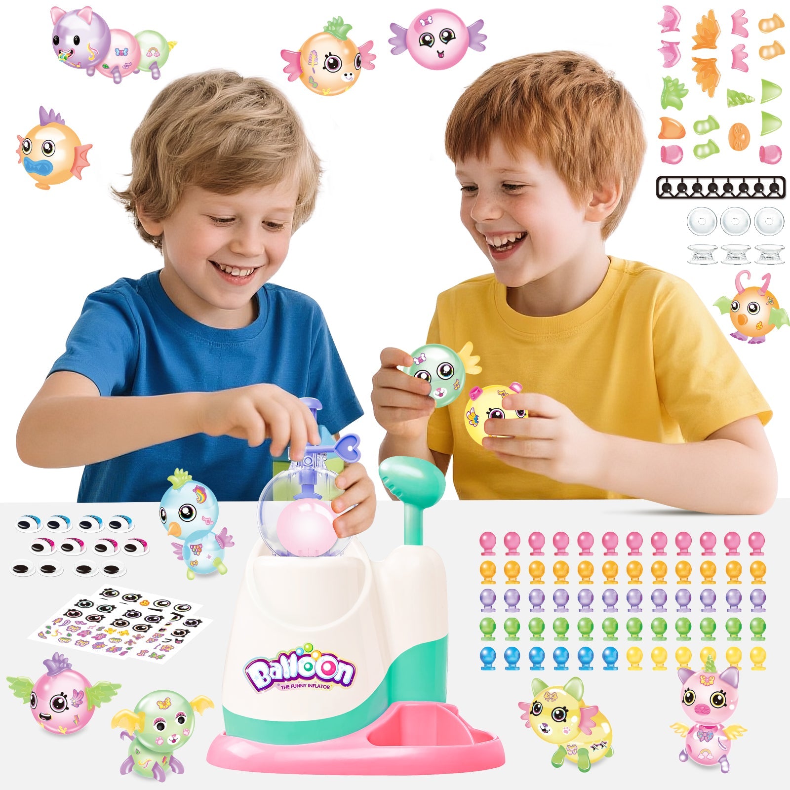 Juguetes blandos para inflar globos, recuerdos de fiesta kawaii para niños de 4 a 8 y 8 a 12 años, recambios de paquetes blandos que brillan en la oscuridad - Kit para hacer squishies DIY