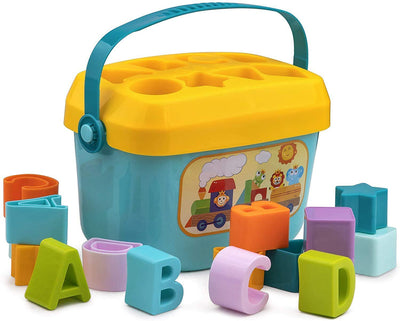 Juego de bloques apilables para bebés Fidtoy con 16 bloques de construcción