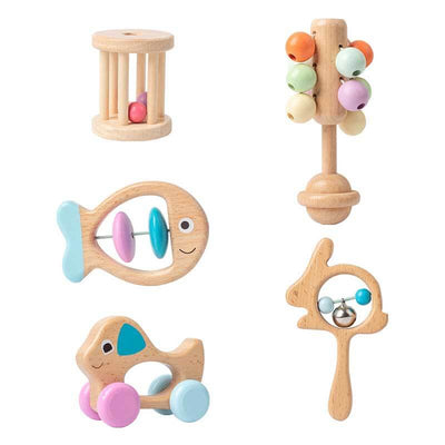 Fidtoy Jouet à Agiter Sensoriel pour Tout-Petit | Hochets Poisson, Roulant, Ventouse et Chien pour le Développement de Bébé