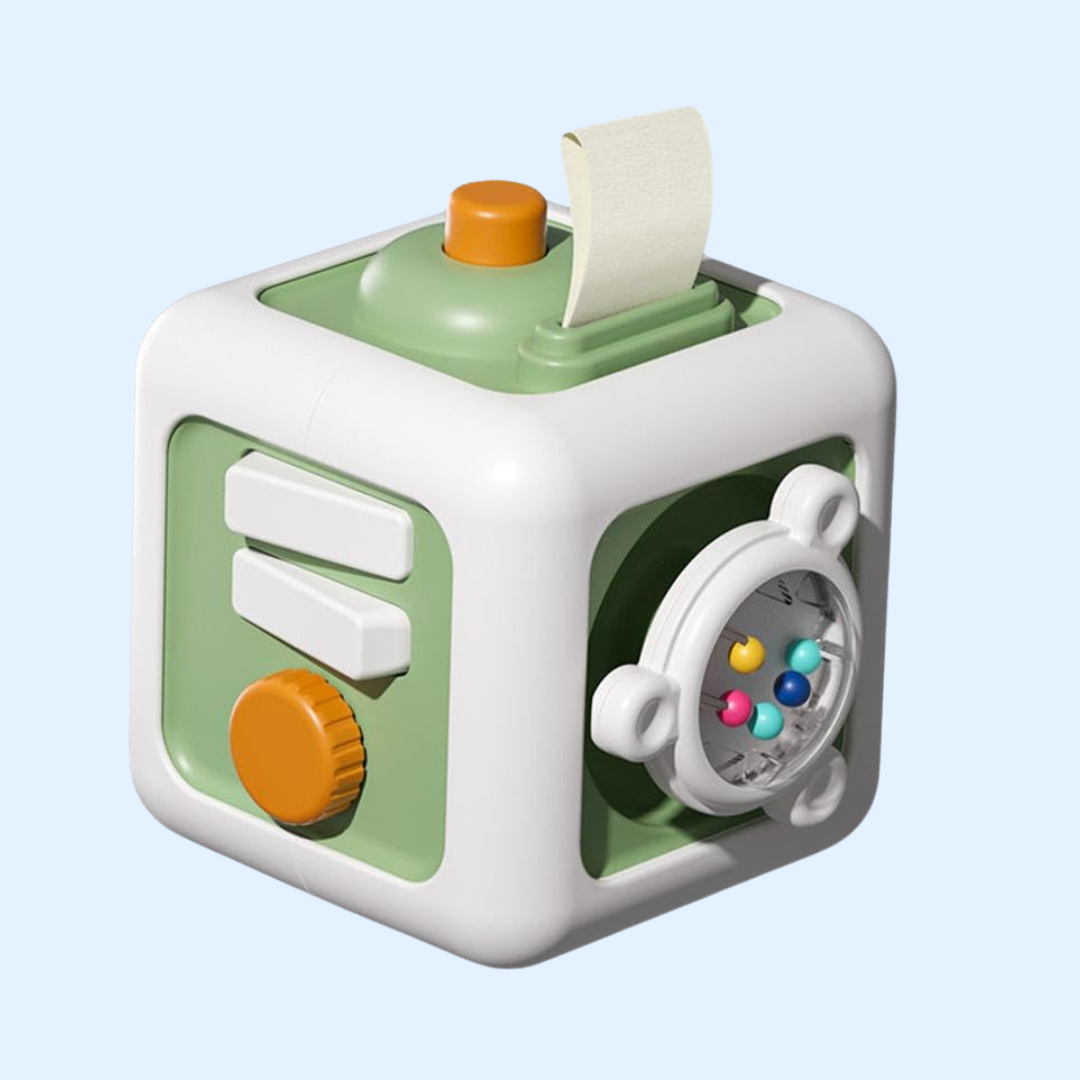Fidtoy Montessori Busy Cube Sensory Toy for Toddlers 6-in-1 Activity