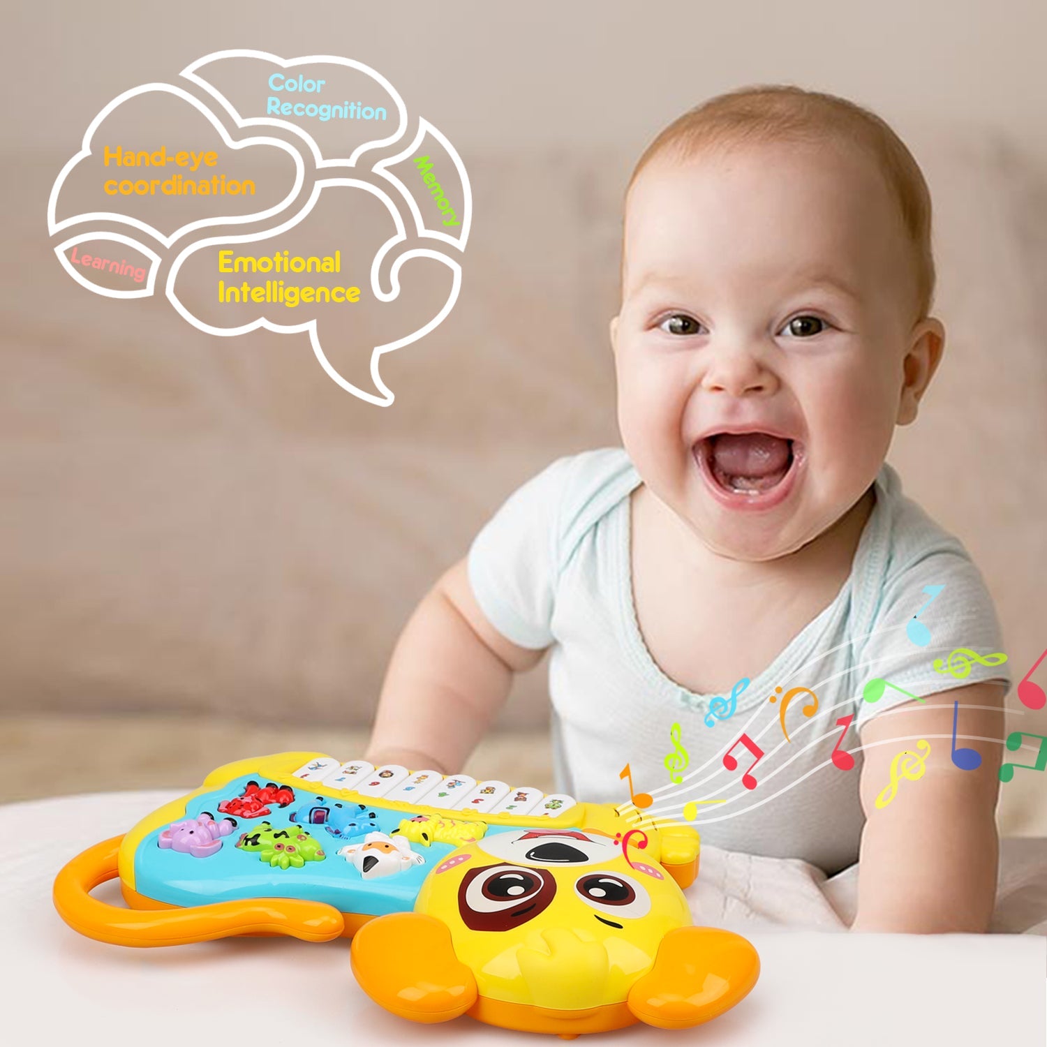 Fidtoy Piano Musical pour Chiens Jouet Musical pour Bébés de 0 à 36 Mois