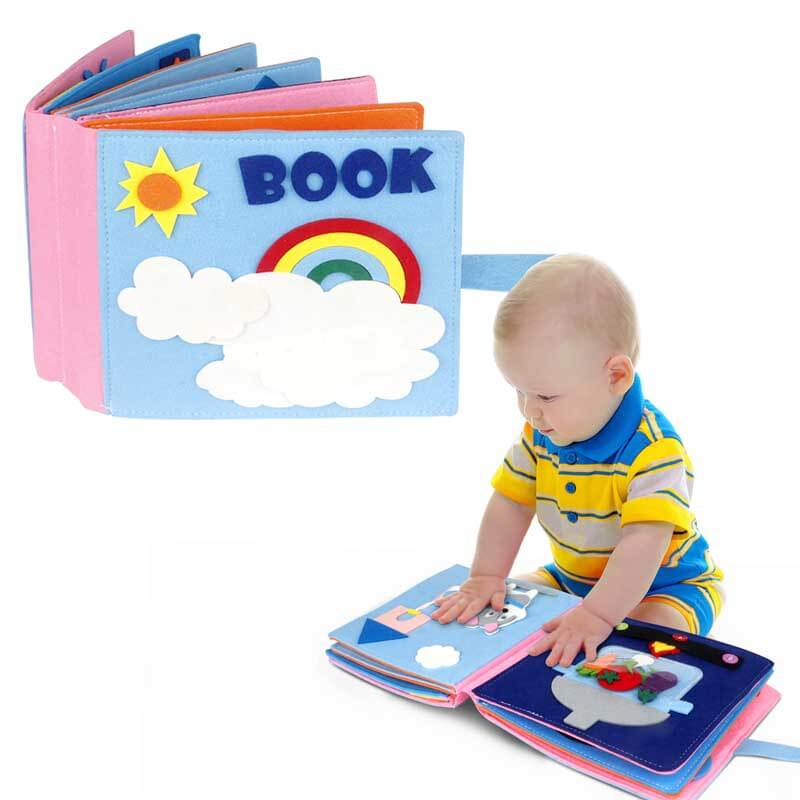 Fidtoy Montessori Busy Book for Toddlers | 12 Activities Quiet Sensory Learning Toy