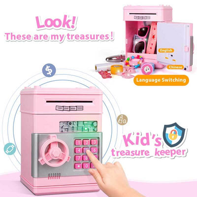 Fidtoy Linda Hucha para Niñas | Mini Cajero Automático Educativo para que los Niños Aprendan a Ahorrar en Casa