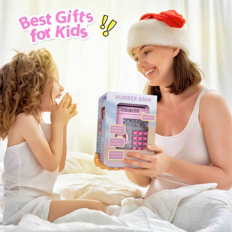Fidtoy Linda Hucha para Niñas | Mini Cajero Automático Educativo para que los Niños Aprendan a Ahorrar en Casa