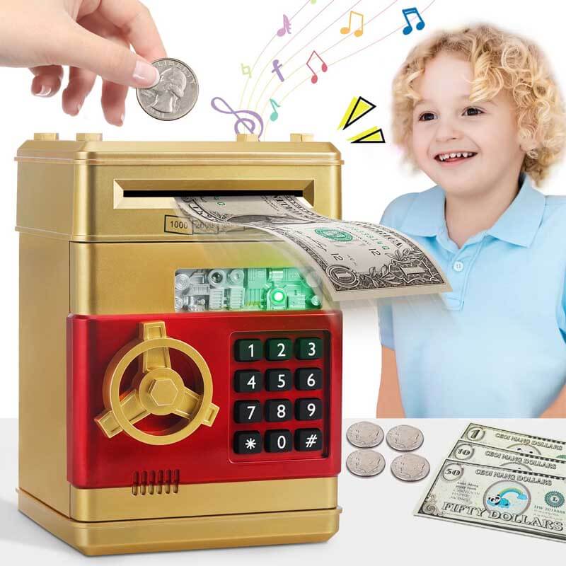 Fidtoy Linda Hucha para Niñas | Mini Cajero Automático Educativo para que los Niños Aprendan a Ahorrar en Casa